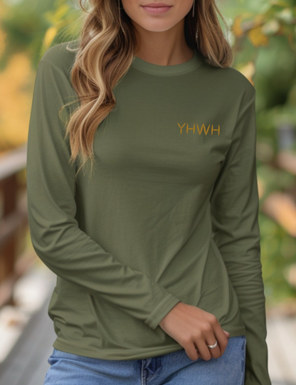 Embroidered YHWH Long Sleeve T-Shirt