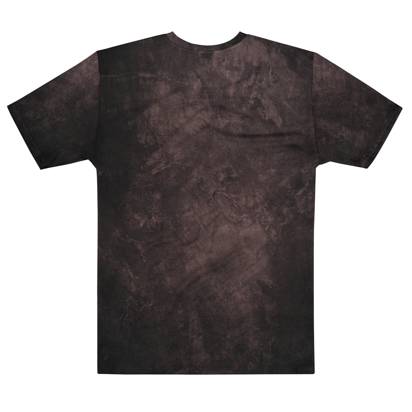 This super soft custom men's handmade short sleeve shirt has a washed brown pattern, there are different shades of brown throughout the entire shirt.