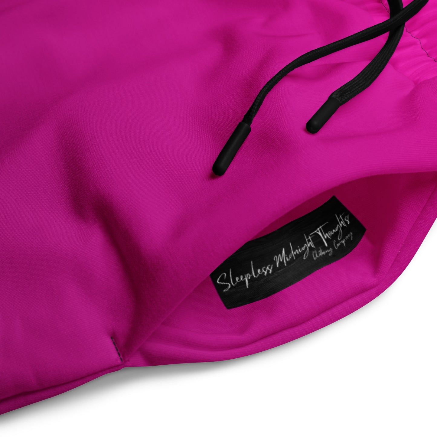 The super soft pair of wide leg joggers start as a bright pink color on the top of the pant then fade to a black at the bottom of the sweats giving the pants a beautiful ombre design.