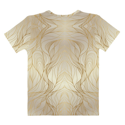Beige With Gold Abstract Women's T-Shirt