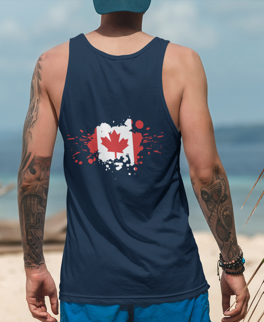 Spray Painted Canadian Flag