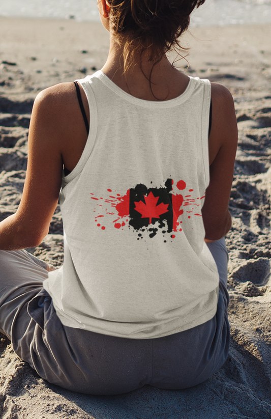 Spray Painted Canadian Flag