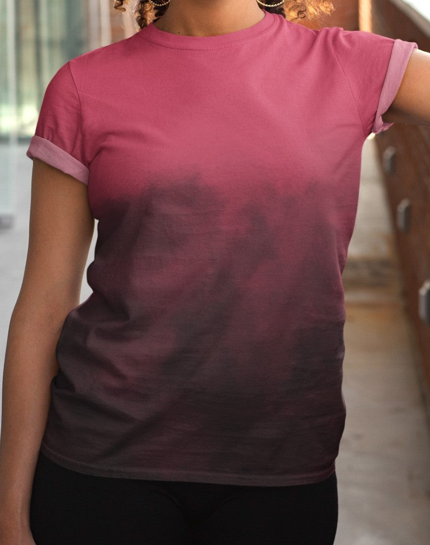 Read And Black Ombre Women's T-Shirt